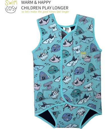 Baby/Toddler UPF50 Neoprene Swim Vest - Wrap Around Design, Boys/Girls 0-3 Years - Unicorns, Dinosaurs, Ducks, Sharks - MEDIUM 6-18 Months - Buy Online on GoSupps.com