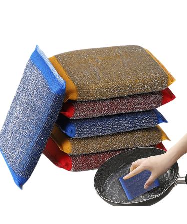 DTT Scouring Pads Non Scratch - Non-Scratch Washing Scrub Pads Household Cleaning Tools Reusable Dishwashing Scrub Sponge for Kitchen Sink Faucets Colorful2