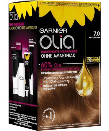 Garnier Olia Hair Colour Hair Dye Contains 60% Flower Oil for Deep Colour Pack of 3 medium Blonde - Buy Online on GoSupps.com