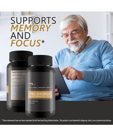 True You Health Pro Shorisu Ginger Memory Pills - Ginger Herbal Advanced Memory Formula - Our Best Memory Pills for Brain - Memory Pills for Women & Men - Memory Pills for Seniors - Memory Loss Pills - Buy Online on GoSupps.com