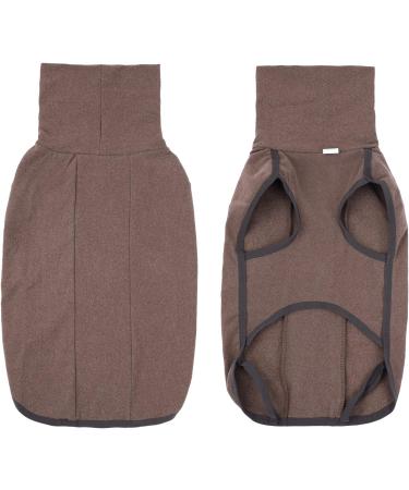 Heywean Dog Sweatshirt | Stretch Fleece Vest for Small & Medium Dogs | Warm Winter Sweater for Indoor & Outdoor | Brown (S) - Buy Online on GoSupps.com