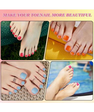 Buy Ceboic Half-Hardened Gel Nail Foils - 26 Self-Adhesive Orange Pedicure Wraps | UV/LED Nail Polish Stripes for Perfect Toes - Buy Online on GoSupps.com