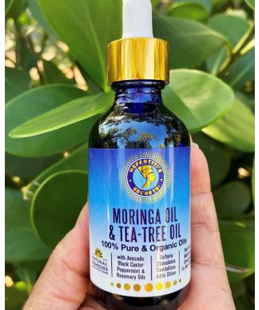 Nefertiti's Secrets Natural Moringa & Tea Tree Oil - 100% Pure for Hair & Scalp Revitalization - Relaxation & Skin Therapy - 2 Oz / 60 mL - Buy Online on GoSupps.com