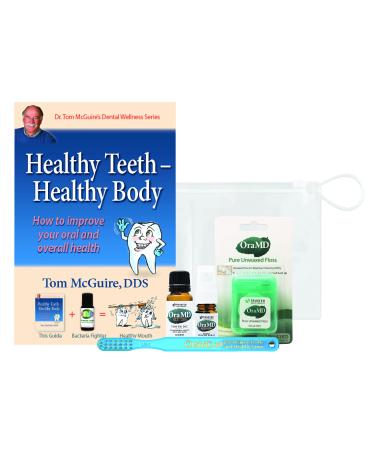 OraMD Original Strength: Pure Unflavored Fragrance Free Unwaxed Dental Floss 54.6 Yards Shred Resistant and Dr. Bass Toothbrush Both for Ultraclean Plaque Removal - Teeth & Gum Protection