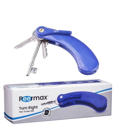 Peermax Turn Right Key Turner Aid for People with Arthritis or weak Hand Grip | Assist Devices for Elderly and Seniors Key Holder Tools for Hands | aids for Disabled or Handicapped | fits 3 Keys (1)