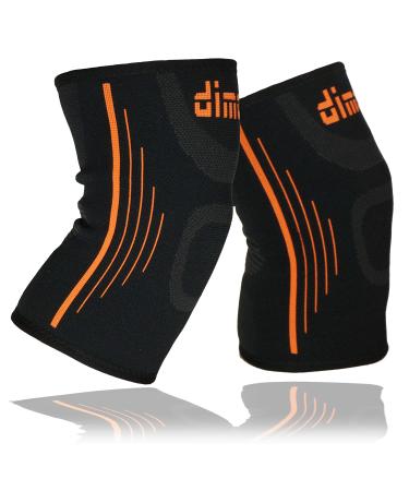dimok Athletic Knee Brace Compression Sleeve Leg Support for Lifting Running Sport Kids - Joint Pain Arthritis Meniscus Tear & Fast Recovery (2 Pack XS) 2 Pack XS - Thigh circumference - 12-14.5