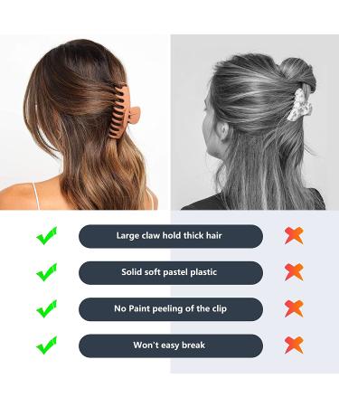 8pcs Matte Banana Claw Clips - Strong Hold Hair Clips for Thick & Thin Hair - Women's Hair Accessories & Gift - Buy Online on GoSupps.com