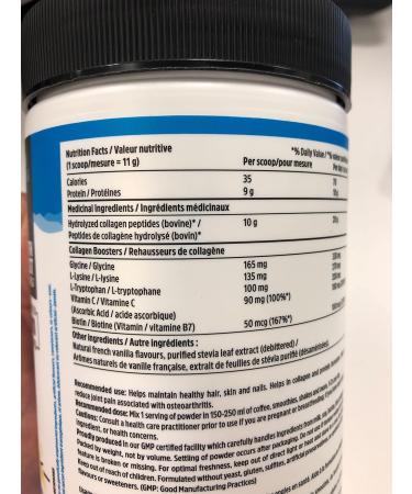 North Coast Naturals Boosted Bovine Collagen peptides Grass Fed Certified 500 g French Vanilla - Buy Online on GoSupps.com