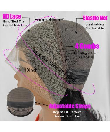 10 Inch Moshe Bob Human Hair Lace Front Wig for Black Women - Pre Plucked & Glueless 13X4 HD Short Straight Wigs with Baby Hair - 180% Density, Bleached Knots - Buy Online on GoSupps.com