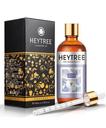 Heytree rosemary oil 100% pure & natural - 100ml therapeutic grade rosemary for hair growth skin & nails diffuse aromatherapy rosemary 100 ml (1 Pack)