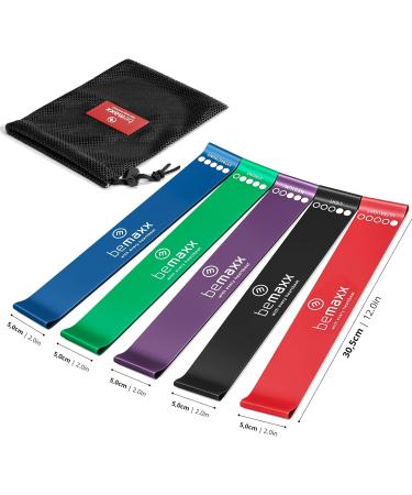 Buy Fitness Band Set - Resistance Tapes & Training Book for Strength & Yoga | 5-Piece Gymnastics & Booty Bands for Home Workout - Buy Online on GoSupps.com