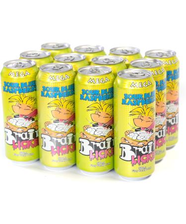 Mega Brain Licker Sour Blue Raspberry Candy Drink American Style Soda 12 Pack x 500ml - Buy Online on GoSupps.com