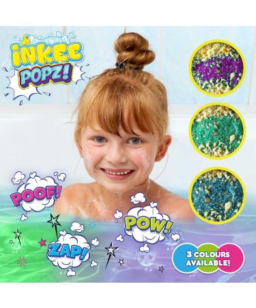 Inkee Popz Crackling Swimming Salt for Kids - Colorful Bathing Additive with Almond Oil & Popcorn Aroma 15g Bag - Fun Bath Time! - Buy Online on GoSupps.com