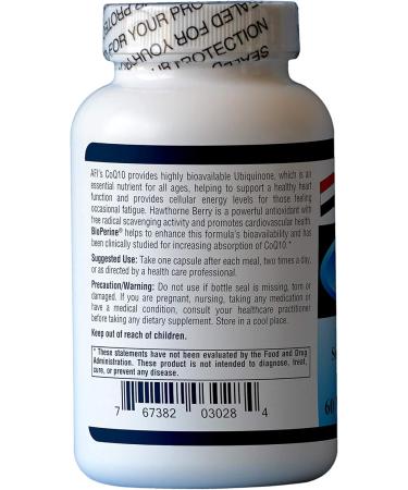 AFI CoQ10 + Hawthorn Berry 60-Count Heart Health Support Supplement High Bioavailability - Buy Online on GoSupps.com