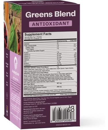Amazing Grass Green Superfood Antioxidant Sweet Berry - 15 Individual Packets (0.24 oz each) | Boost Energy & Wellness - Buy Online on GoSupps.com