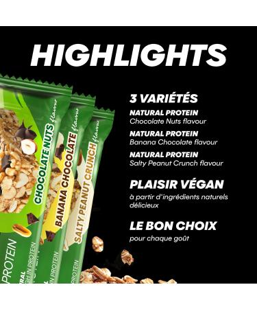 Powerbar - Natural Protein - Multiflavour Box - 12x40g - Barres prot in es v g taliennes - Sans huile de palme - Ingr dients naturels Mix 12x40g - Buy Online on GoSupps.com