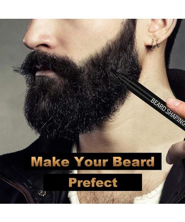 LINGJIONG Mens Beard Fountain Pen SweatProof WaterResistant Durable Natural DoubleSided Beard Pen Waterproof Durable Facial Hair Fountain Pen Provides a Natural Look Black - Buy Online on GoSupps.com