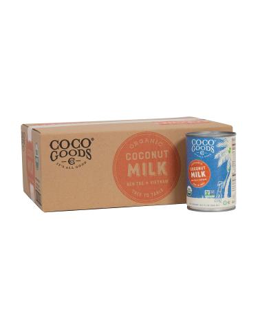 CocoGoods Co Single-Origin Organic Coconut Milk 13.5 fl. oz - Gluten-free, Non-GMO, Vegan, & Dairy-free, 12 pack 13.5 Fl Oz (Pack of 12)