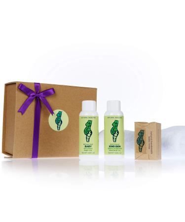 Motherlylove BABY & TODDLER Gift Box for Delicate Skin - 100% Natural & Vegan: Baby Oil + Handmade Baby Soap - Made in UK by an Expert Midwife