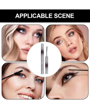 Eyelash Mascara Widen Open Eyes Mascara with Brush Amplified Tube Mascara for Women Bristleless Mascara for Natural-Looking Lashes Black - Buy Online on GoSupps.com