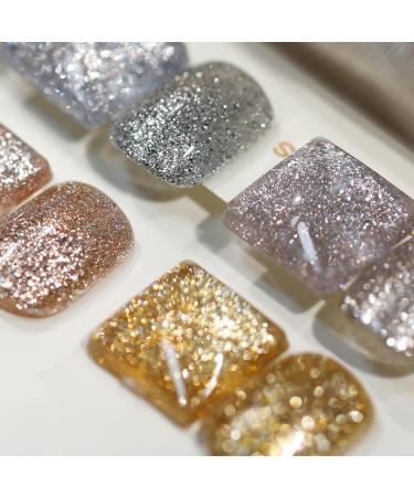 High-density platinum gel Japanese-style glitter | Platinum gold and silver gel for line drawing painting DIY nail design creative manicure gels - Buy Online on GoSupps.com