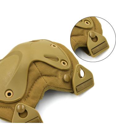 ArcEnCiel Tactical Combat Knee & Elbow Pads Guard Set - Tan | Shop Now - Buy Online on GoSupps.com
