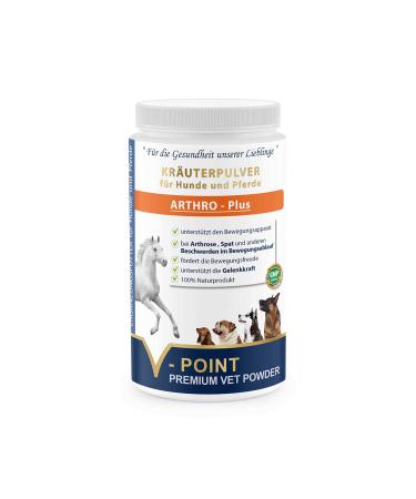 V -Point Arthro Plus - for joint pain and painful complaints - Premium herbal powder for dogs and horses - with willow bark mead -sweet herb (500 g) Arthro plus herbal powder 500 g