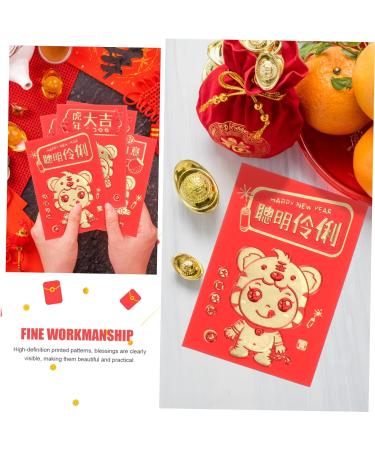 COOPHYA 30pcs Year of The Tiger Red Envelope New Year Red Packet Chinese Lucky Money Pockets Year of Tiger Red Packets Pocketbooks Envelopes 2021 New Copper Sheet Cartoon Coated Paper - Buy Online on GoSupps.com