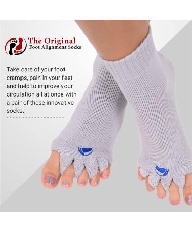 Buy The Original Foot Alignment Socks - My Happy Feet | Monochrome Violet Toe Separators for Men & Women (Large) | International Shipping Available - Buy Online on GoSupps.com