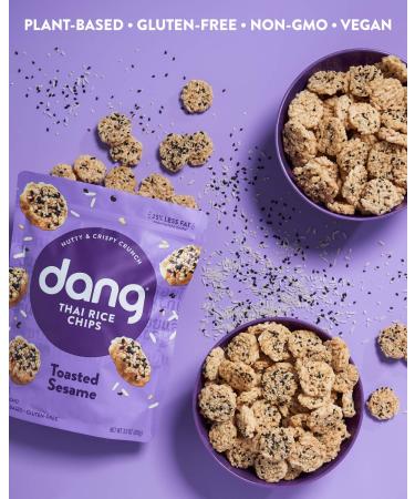 Dang Thai Rice Chips Toasted Sesame - 3.5 oz (100g) | Crunchy Gluten-Free Snack - Buy Online on GoSupps.com