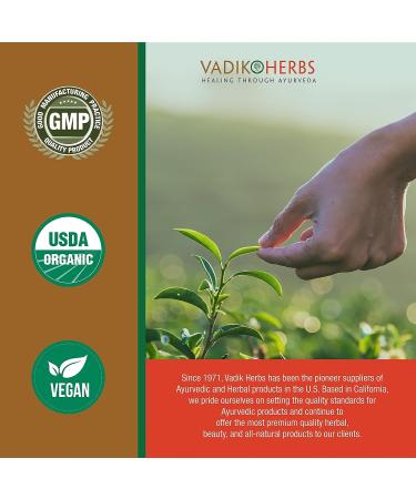 Vadik Herbs Organic Bhringraj Powder 100 Vegicaps | Promotes Healthy Hair Growth - Buy Online on GoSupps.com