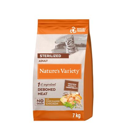 Nature's Variety Selected Sterilized Cat Food with Boneless Chicken Multicolour 7 kg (Pack of 1)