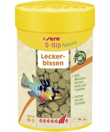 Sera O -Nip Nature 100 ml - delicacies as adhesive tablets with 7% krill for healthy variety - fish feed for the aquarium with very high usability so fewer algae tablets 60 g (1 Pack) - Buy Online on GoSupps.com