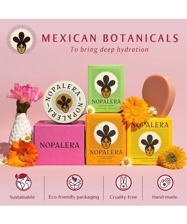 Nopalera Flor de Mayo Moisturizing Botanical Bar - Vegan Plant-Based Moisturizer with Nopal Cactus Oil - Natural Fragrance - Pink 2.2 oz - Buy Online on GoSupps.com