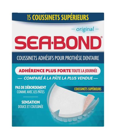 Sea Bond Secure Denture Adhesive Seals Original Uppers Zinc-Free All-Day Hold Mess-Free 15 Count - Buy Online on GoSupps.com