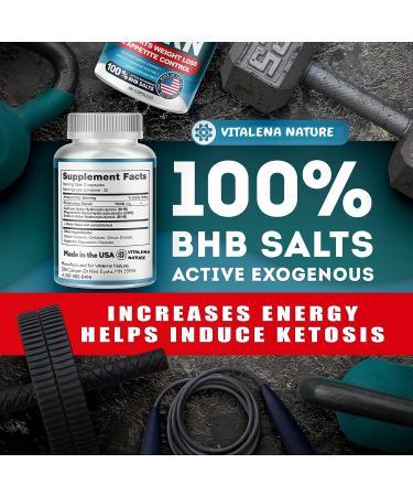 Pure BHB Exogenous Ketones Keto Pills - Made in USA - Advanced Ketosis Support Supplement - 60 Capsules - Buy Online on GoSupps.com