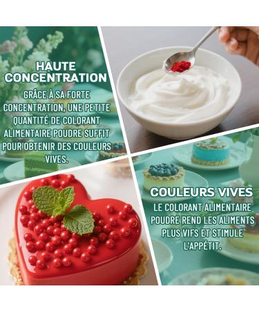 Colorant Alimentaire Poudre - 18 Couleurs Vibrantes Colorants Alimentaires pour G teau Concentr Vegan Poudre Alimentaire pour Macarons Gla age Cuisson Biscuits - 2 g Colorant Alimentaire Poudre 2 g (Lot de 18) - Buy Online on GoSupps.com