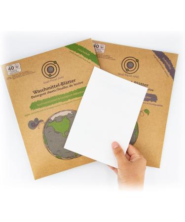Small Planet AMZ Floral Scent Detergent Leaves - 40 Eco-Friendly Strips for Whites & Colors - Biodegradable Vegan Plastic-Free Energy-Saving Wash - Buy Online on GoSupps.com