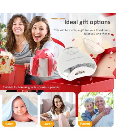 2 in 1 Electric Nail Clipper 3 Speeds Levels Electric Nail Trimmer with Nail Clip Storage Rechargeable Automatic Nail Clipper Portable Electric Fingernail Cutter Safety for Adult Kids Elderly(white) - Buy Online on GoSupps.com
