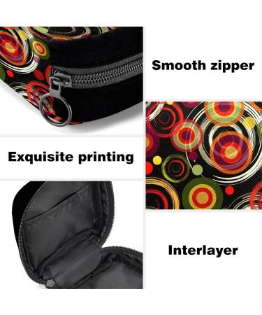 GIAPB Period Bag | Sanitary Napkin Storage & Pad Holder | Makeup Pouch | Colorful Circle Art Illustration Color2726 - Buy Online on GoSupps.com