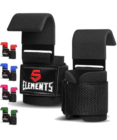 5 Element Train aid strength training (couple) - Train aid hook with fitness tensile aids for men and women - 8mm thick neoprene - Kreuzlenkl ben Kraftdrei fight pull -up rod Liftups shoulder lifting black