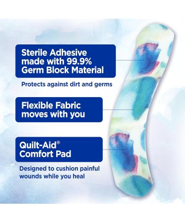 Band-Aid Flexible Fabric Watercolor Bandages First-Aid Wound Care Dressing Healing Injury Adhesive Wound Cover 30 Pack - Buy Online on GoSupps.com