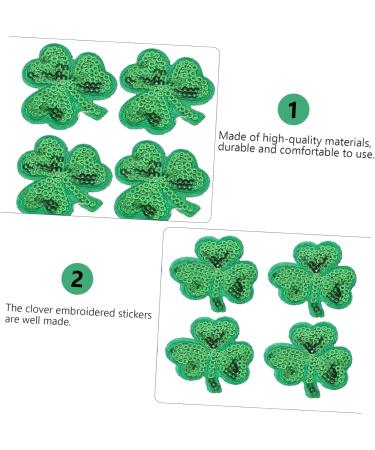 STOBOK 1 Set 20 Pcs Patch St Patricks Day Patches Leaf Embroidered Hot Melt Adhesive Film Clothing - Buy Online on GoSupps.com