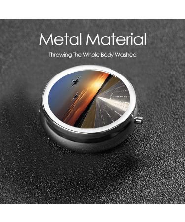 Portable 3 Compartment Round Pill Box - Mini Decorative Travel Medicine Organizer for Vitamins & Tablets - Buy Online on GoSupps.com