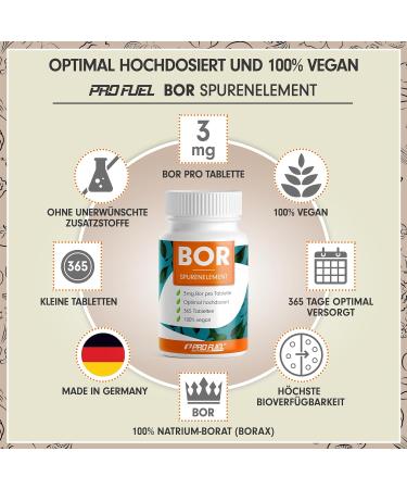 Boron Tablets - Vegan 3x365 - 3 mg Boron for Long-Term Health - Buy Now! - Buy Online on GoSupps.com