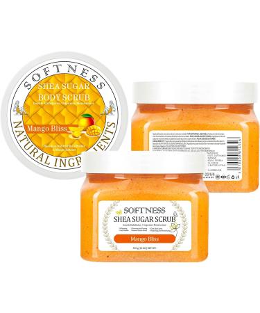 Softness Exotic Mango Bliss: Shea Sugar Body Scrub with Irresistible Scent and Luxurious Exfoliation - Buy Online on GoSupps.com