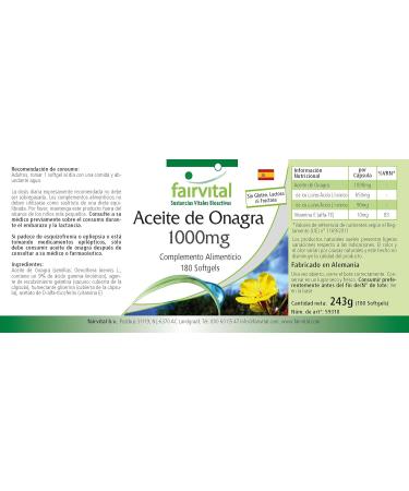 Fairvital Nighting Cup Oil 1000 mg - 180 Softgels | Omega-6 Fatty Acids | High-Dose Quality-Tested Supplement - Buy Online on GoSupps.com