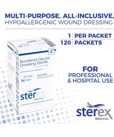 STEREX Bordered Gauze 4X4 - 120/BX (Sterile) | Top-Quality Medical Supplies - Buy Online on GoSupps.com