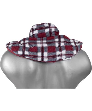 Comfortable Neck Horns with Stand-Up Collar | Cherry Stone Pillow - Flanel Caro Red Neck Warmer - Buy Online on GoSupps.com
