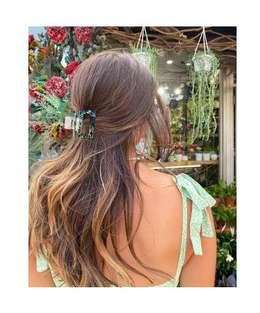 Bmobuo 4 PCS Hair Claw Clips Set - Clear Square Design for Thin and Thick Hair - Cute Hair Clips for Women - Buy Online on GoSupps.com